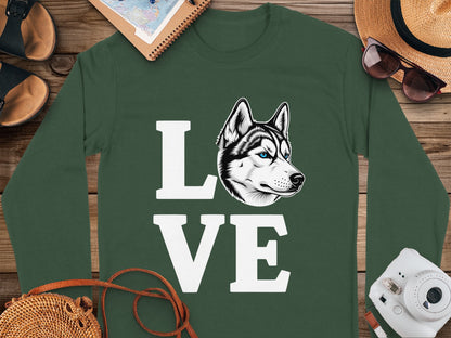 Love Husky Graphic Long Sleeve Shirt Product