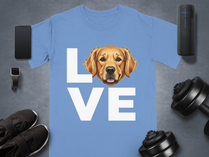 Golden Retriever Love Graphic Tee for Dog Lovers Shirt