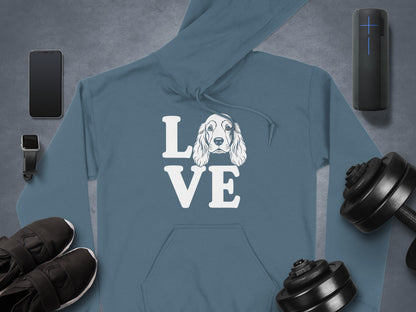 Love Dog Hoodie Adorable Puppy Print Hooded Sweatshirt