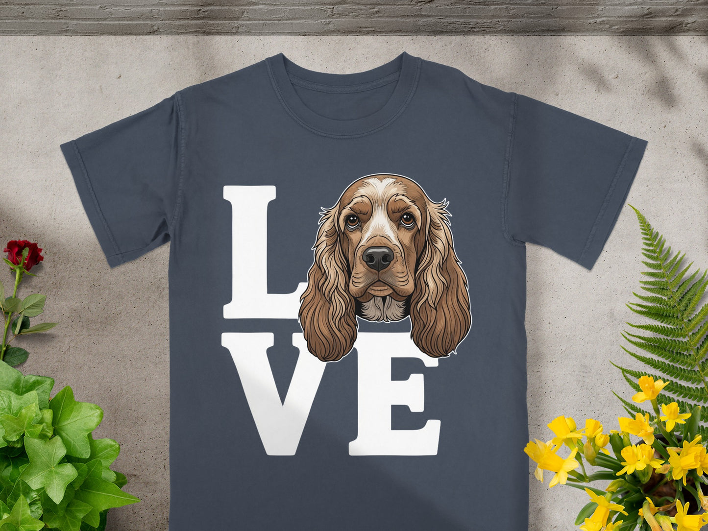 Love Cocker Spaniel Graphic Tee Shirt