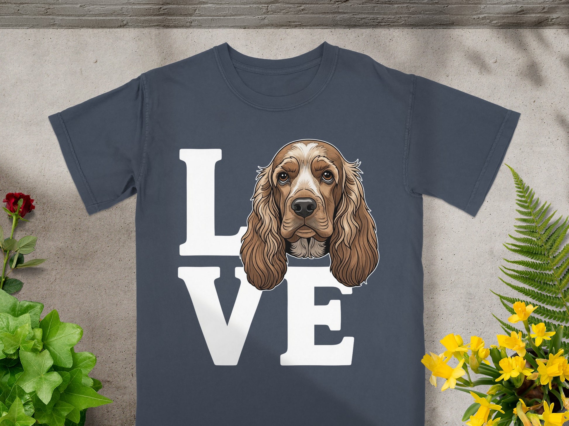 Love Cocker Spaniel Graphic Tee Shirt