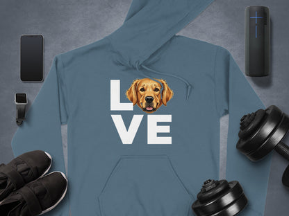 Love Graphic Hoodie Featuring Dog Illustration