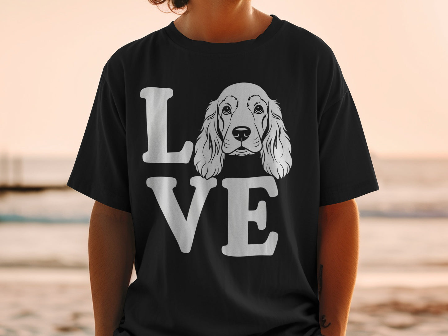 Love Dog Graphic T-shirt with Adorable Design