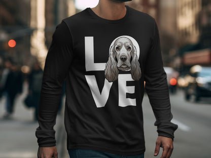 Love Dog Graphic Long Sleeve Shirt Fashion Wear