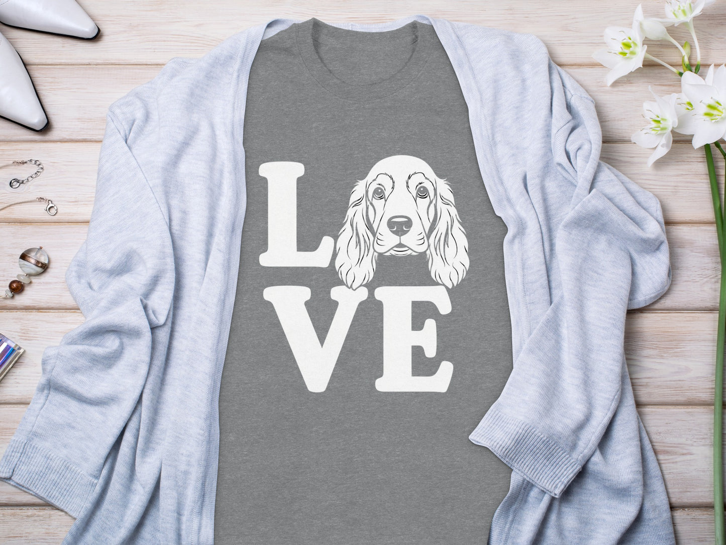 Love Dog Graphic Design Shirt Perfect for Dog Lovers