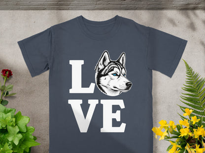 Husky Love Graphic Tee Perfect For Dog Lovers Shirt