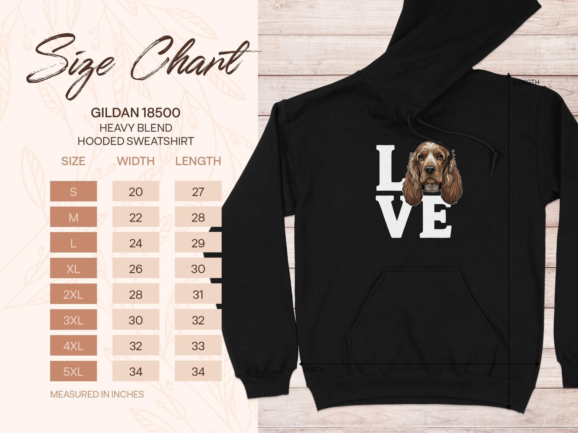 Love Dog Graphic Printed Black Hooded Sweatshirt