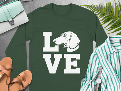 Love Dog Graphic Long Sleeve Shirt for Dog Lovers