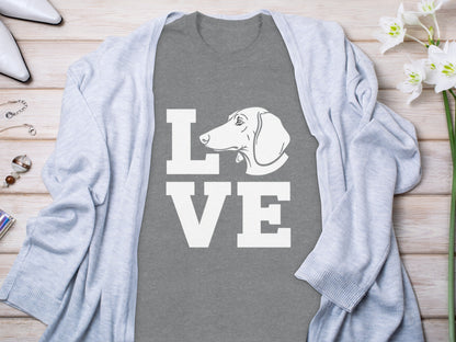 Love Dog Graphic Print Grey Casual Style Shirt