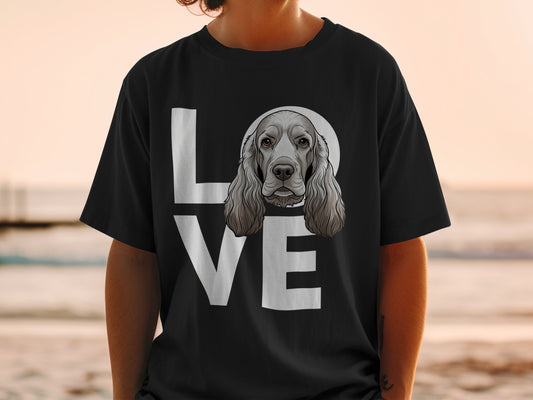 Love Dog Print Graphic Tee Animal Lovers Product