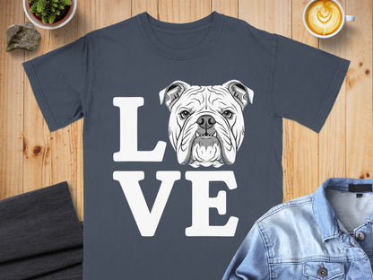 Love Bulldog Graphic Print T-shirt
