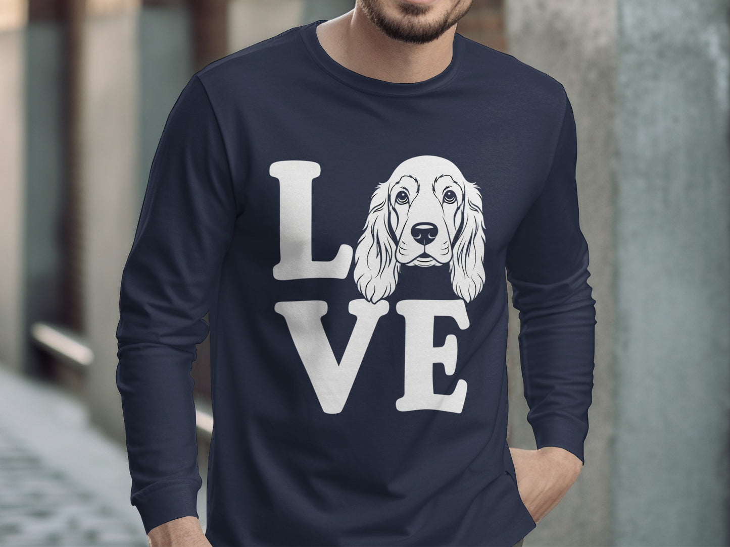 Love Dog Graphic Long Sleeve Shirt