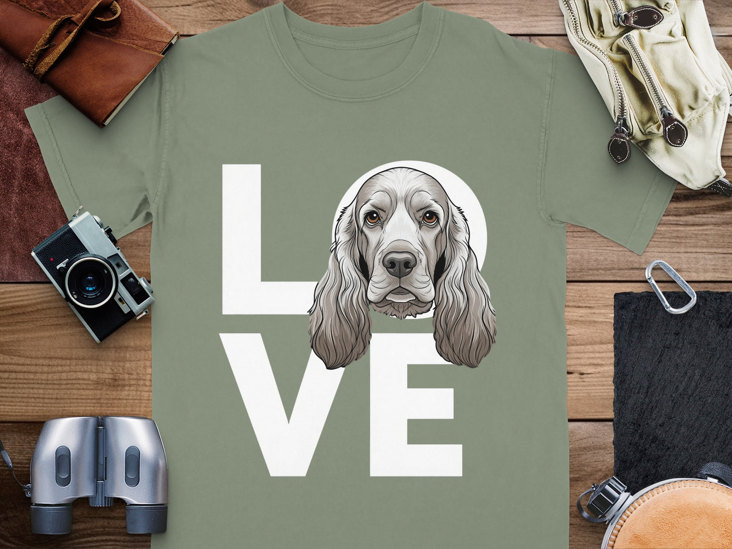 Love with Cocker Spaniel Design T-Shirt
