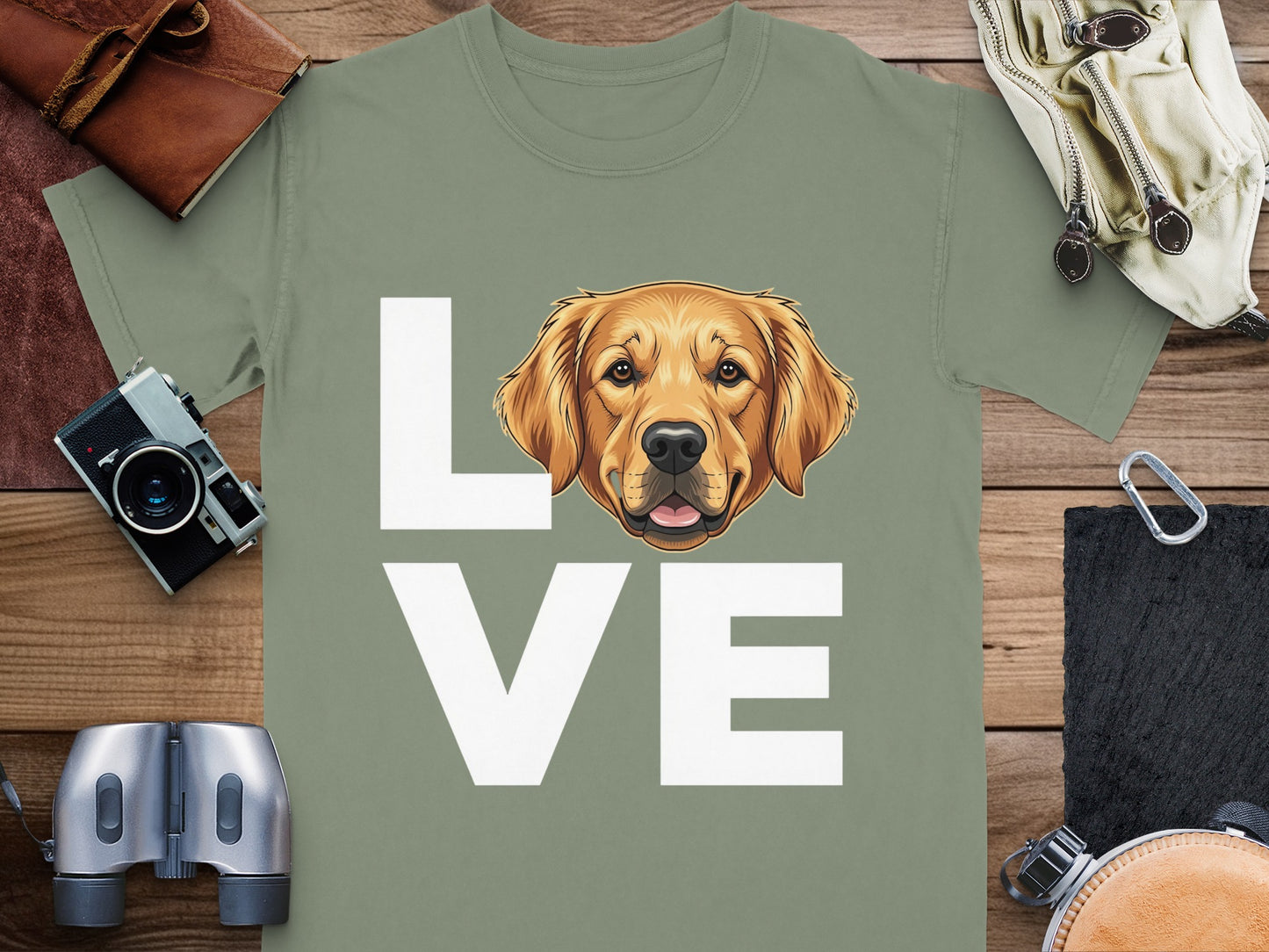 Love Golden Retriever Design T-shirt
