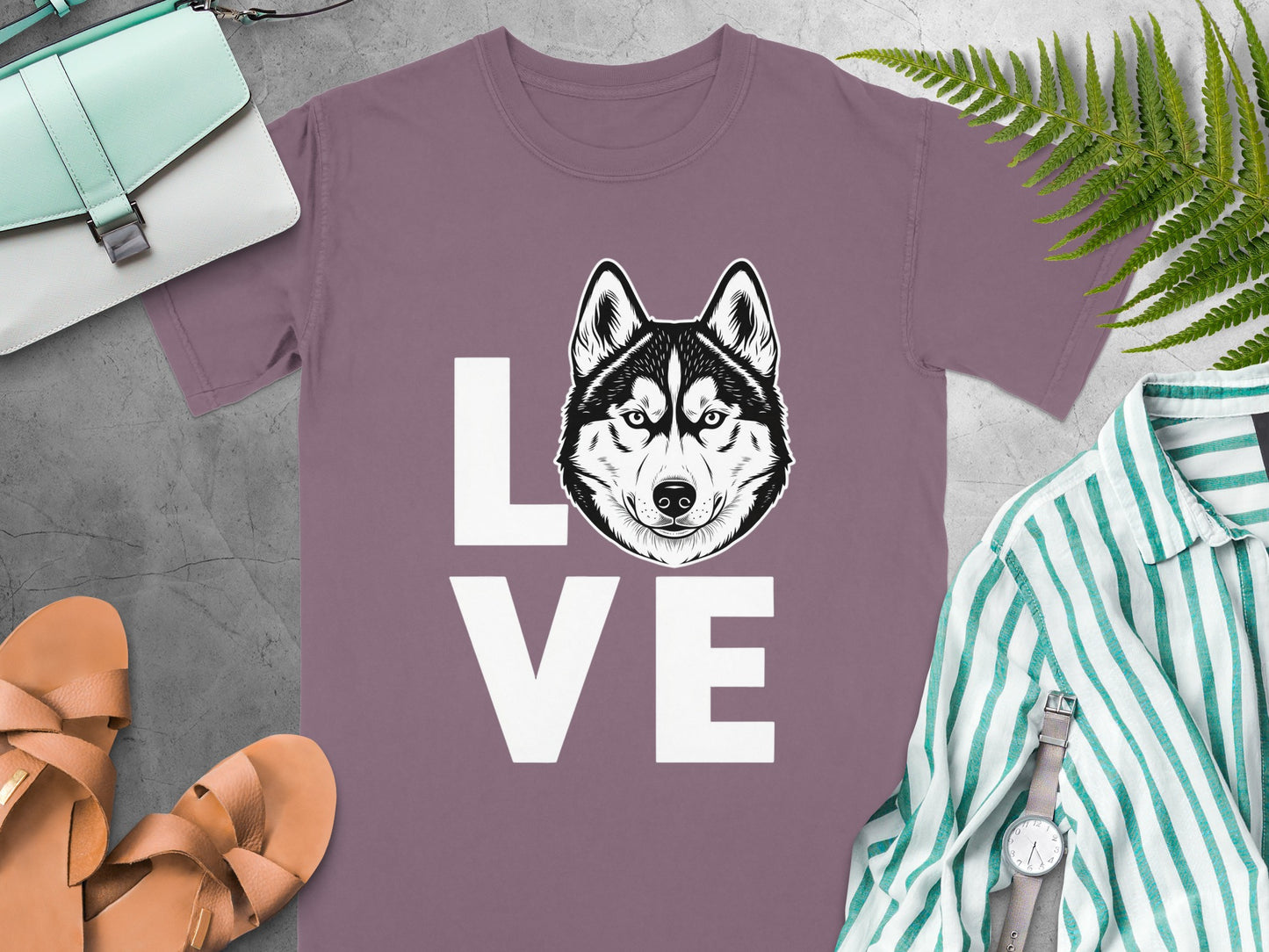Love Wolf Graphic Design T-Shirt for Animal Lovers