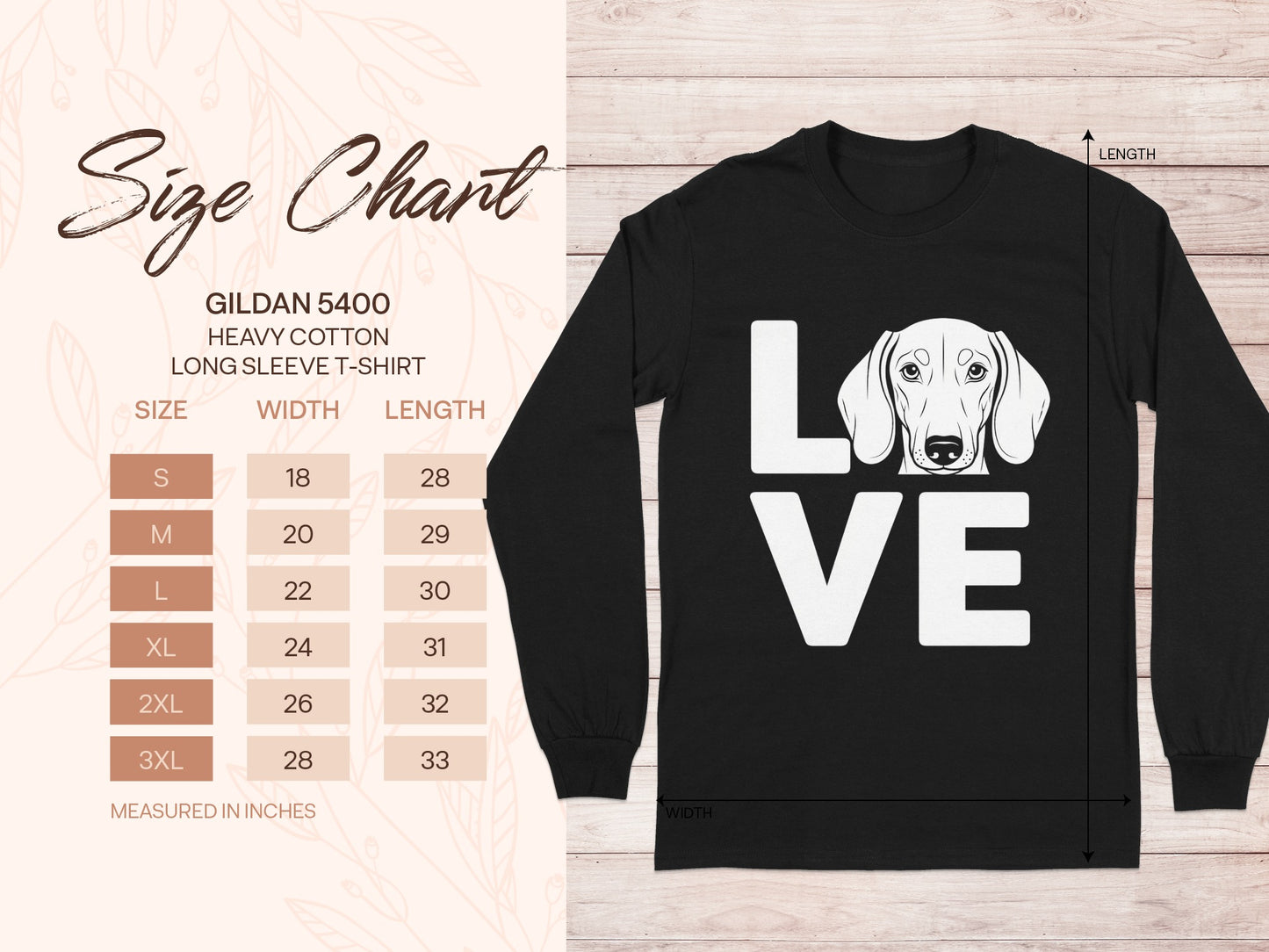 Gildan 5400 Love Dog Print Long Sleeve T-shirt Product