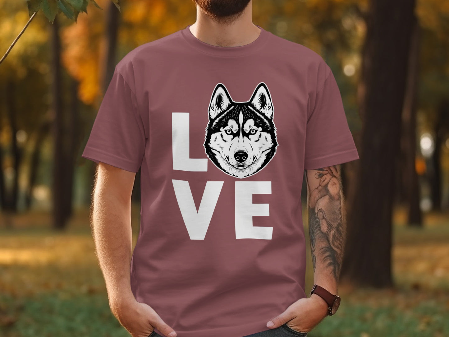 Love Husky Graphic T-Shirt for Dog Lovers Shirt