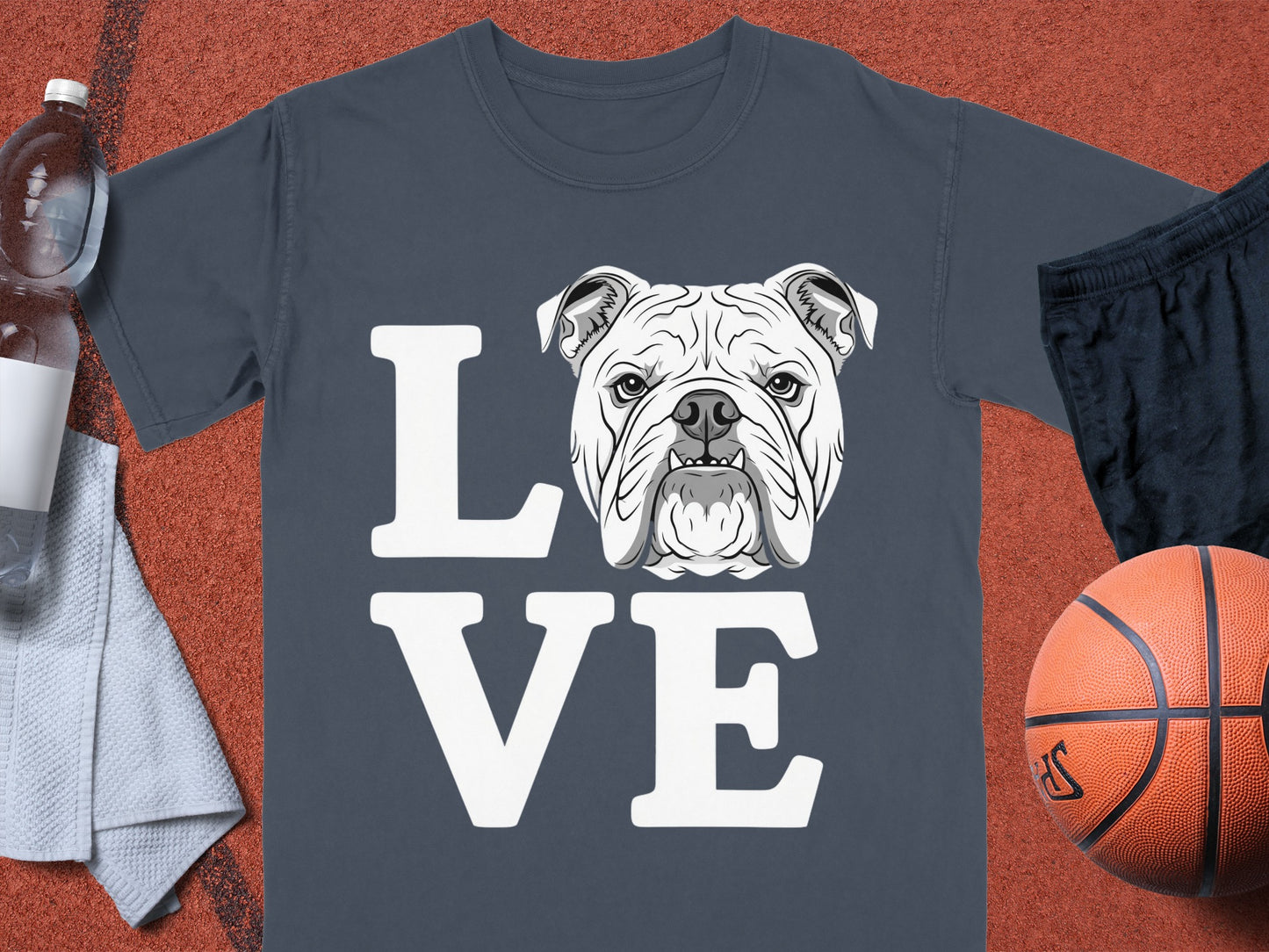 Love Bulldog Face Graphic Tee for Pet Lovers