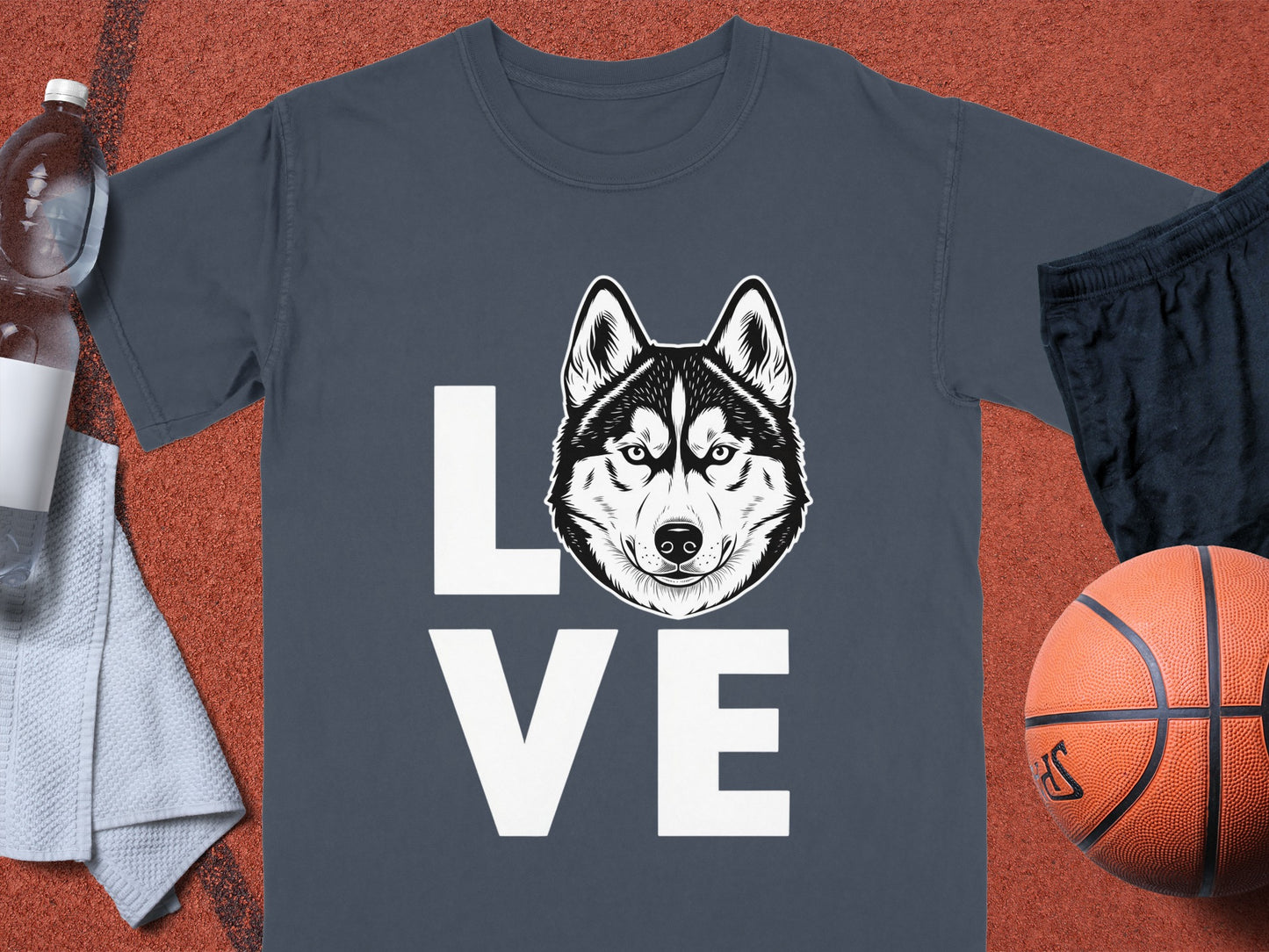 Husky Love Graphic Tee Shirt for Animal Lovers