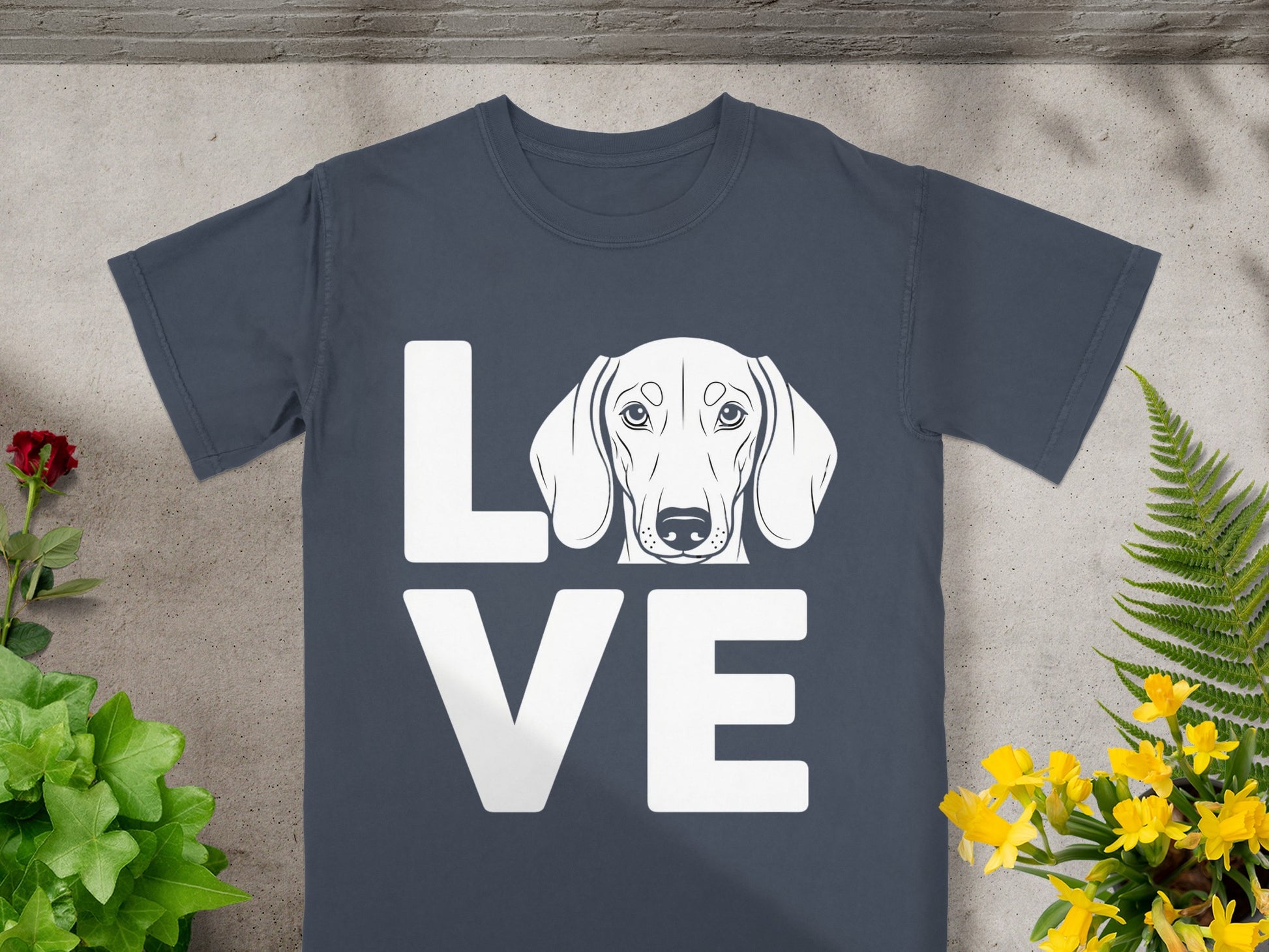 Love Dog Graphic T-Shirt Perfect for Pet Lovers
