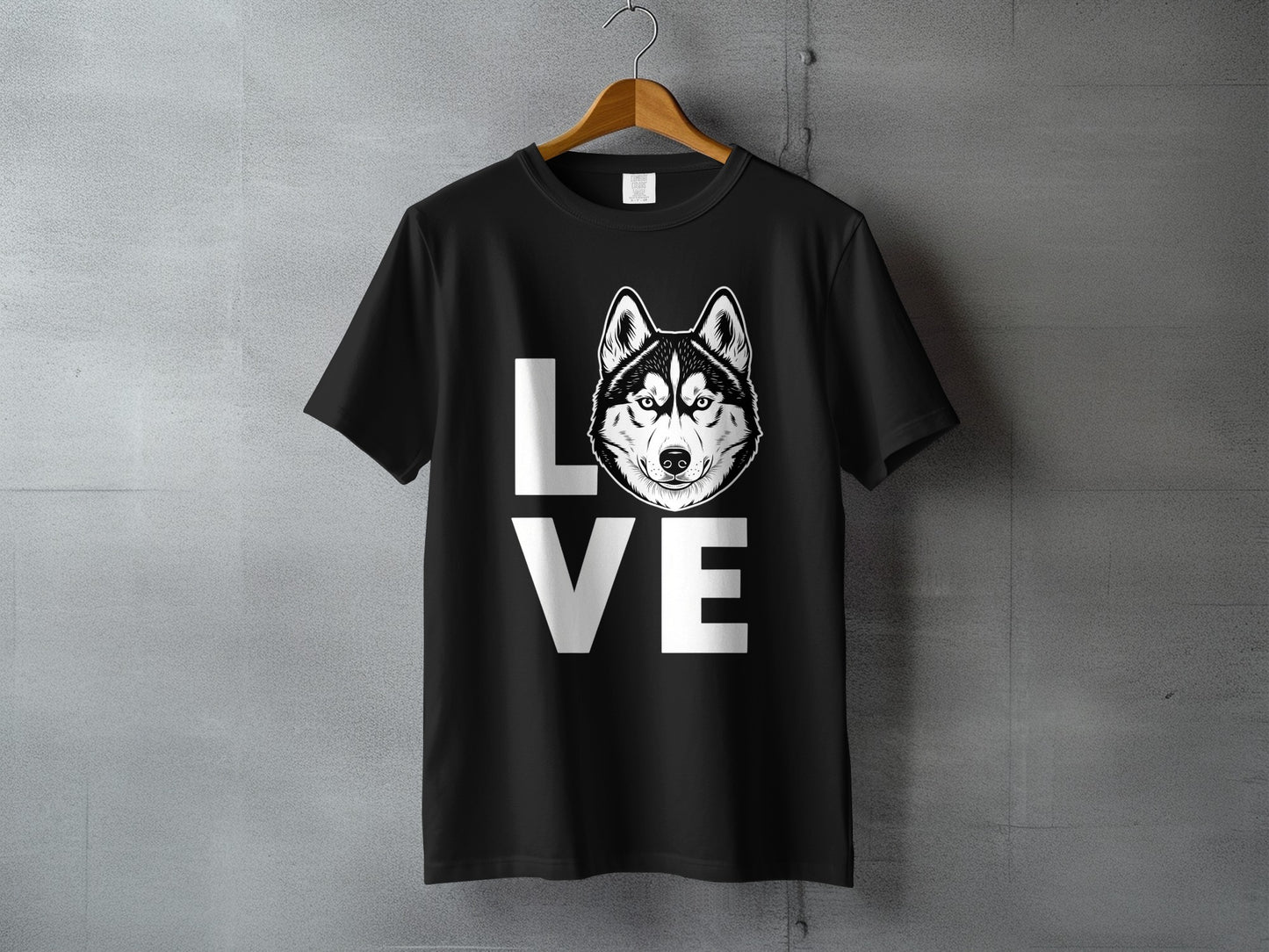 Husky Love Graphic Design Short Sleeve T-shirt