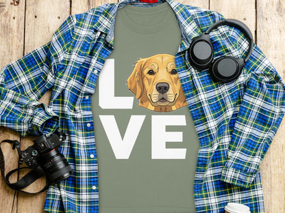 Love Golden Retriever Shirt for Dog Lovers T-Shirt
