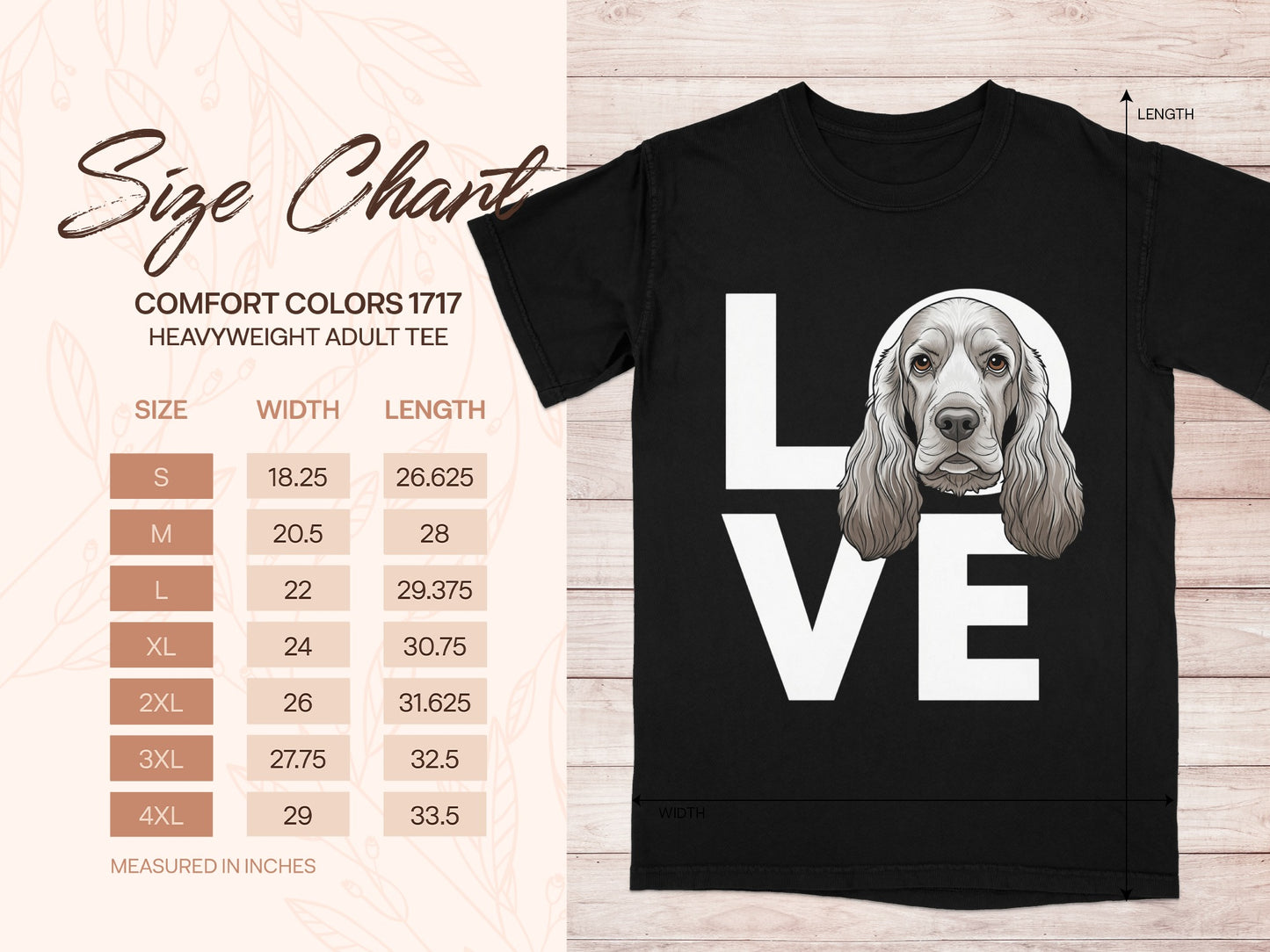 LOVE Dog Graphic Comfort Colors 1717 Adult Tee Product