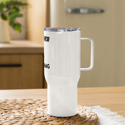 I'D Be Rather Be A Sleeping Travel mug with a handle